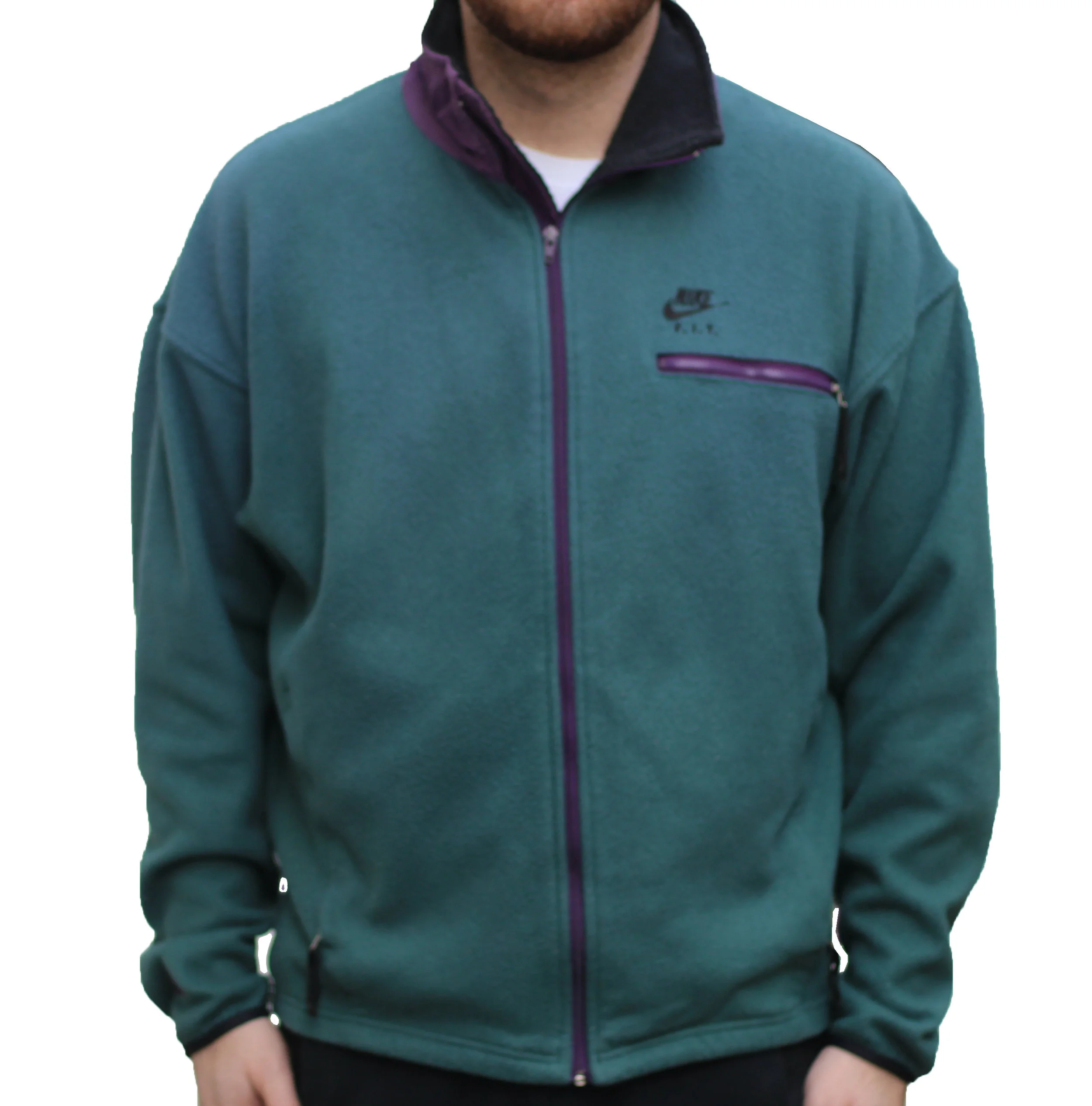 Vintage Nike ACG F.I.T. Green / Purple Fleece (Size L) — Roots